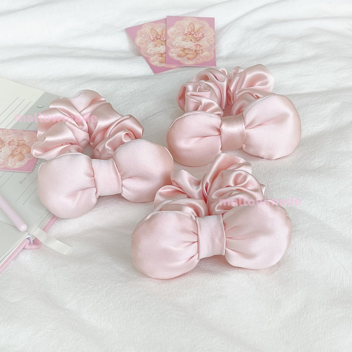30 Momme Silk Scrunchie & Puffy Pouch Gift Set